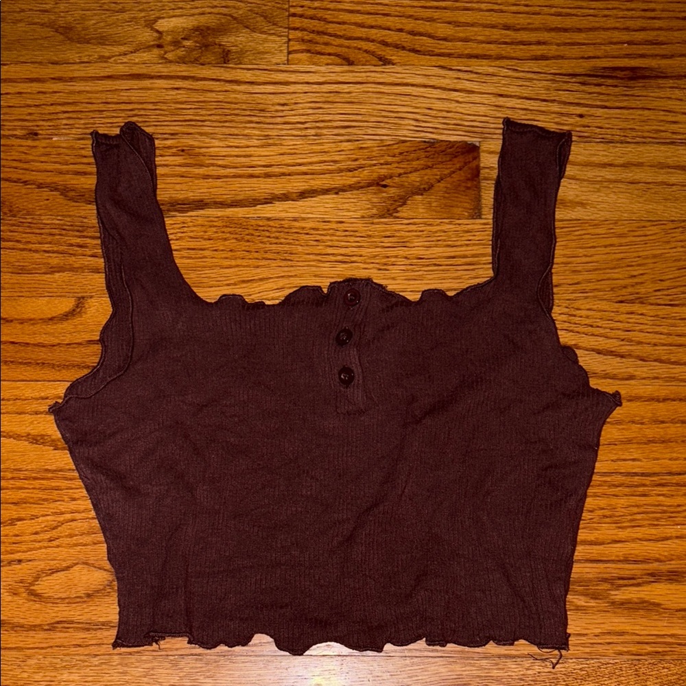 Brown Cropped Tank